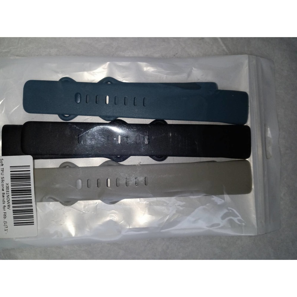 Soft TPU Silicone Watch Band for Fitbit 3 Pack